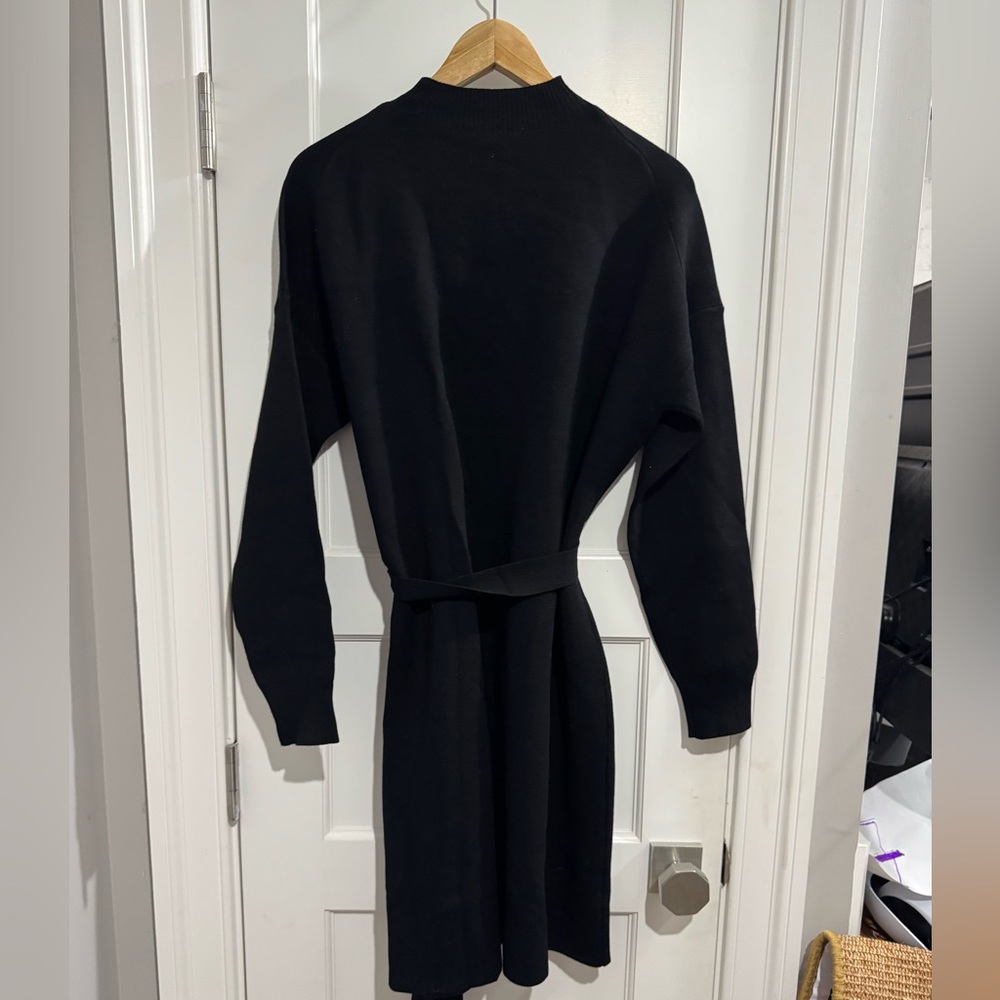 Boden Black Belted Sweater Dress | Size 10